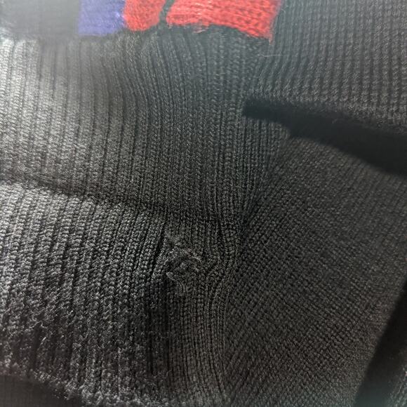 Meister Vintage 80's Sweater Apres Ski 1/4 Zip Mock Neck Men's Unisex XL - Picture 7 of 9